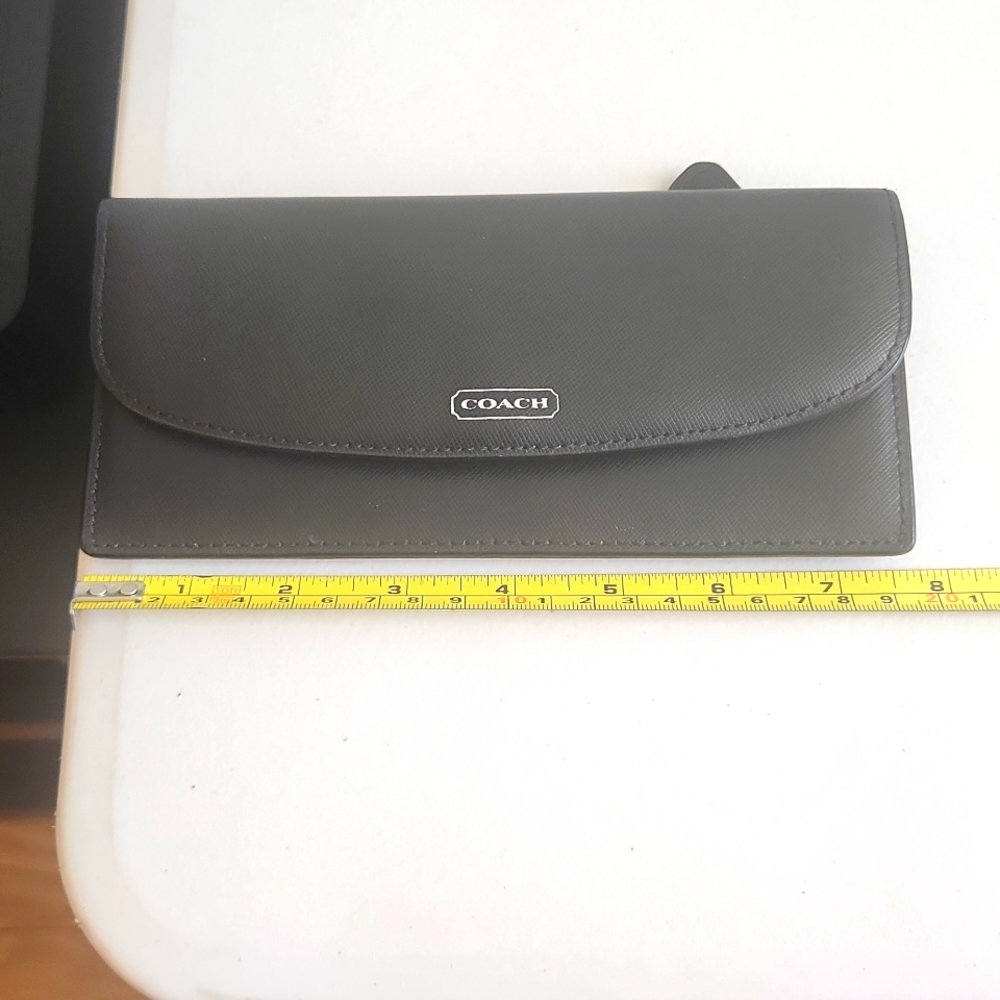 Coach Slim Envelopw Black Wallet